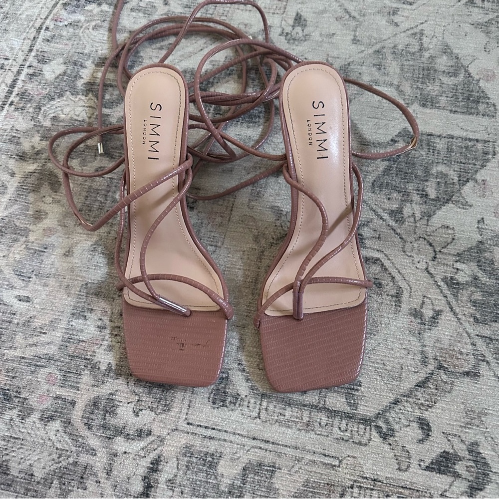 Wrap sandal heels